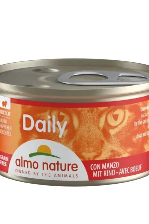 Weekendaanbieding Almo Nature Kattenvoer Daily Menu Blokjes Rund 85 gr
