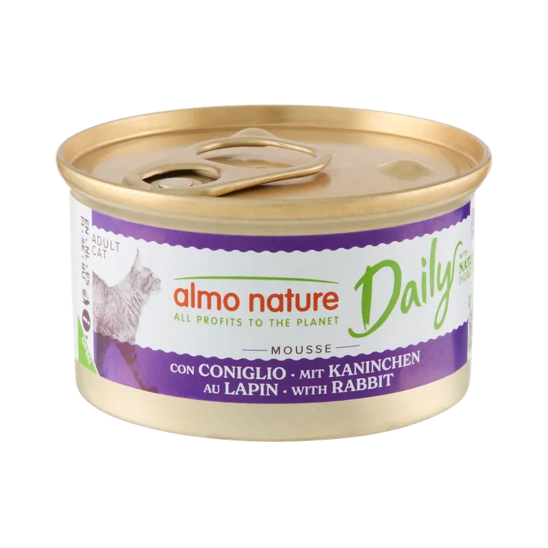 Almo Nature Kattenvoer Daily Mousse Konijn 85 gr Direct Beschikbaar