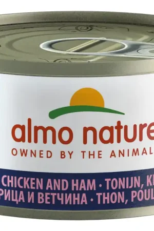 Gecertificeerd Almo Nature kattenvoer HFC Cuisine tonijn, kip en ham 70 gr