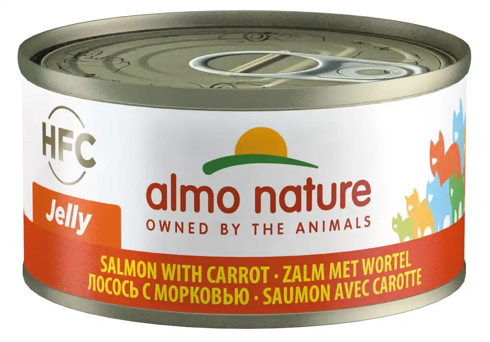 Almo Nature kattenvoer HFC Jelly zalm en wortel 70 gr Seizoensaanbieding