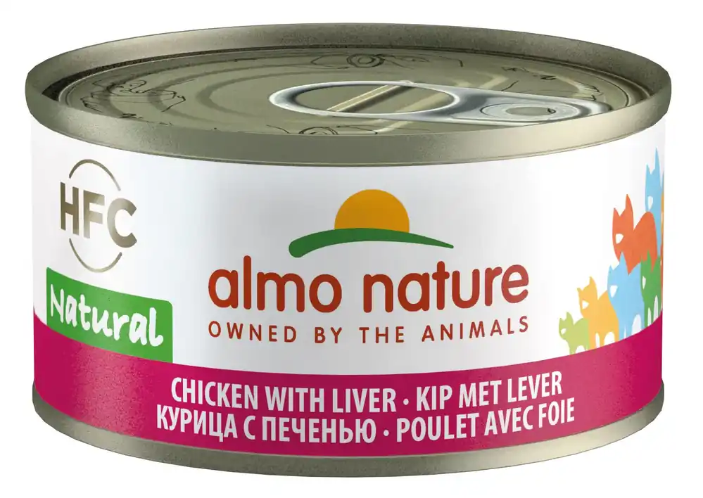 Almo Nature kattenvoer HFC Natural kip en lever 70 gr Meest Verkocht