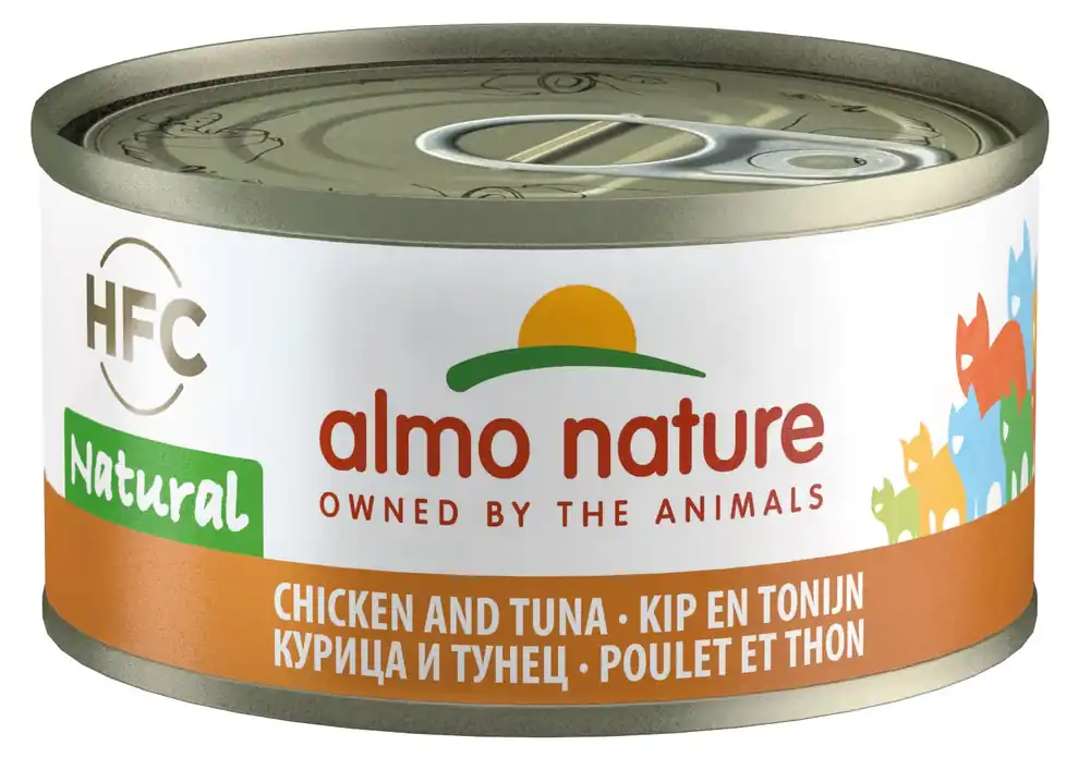 Express Levering Almo Nature kattenvoer HFC Natural kip en tonijn 70 gr