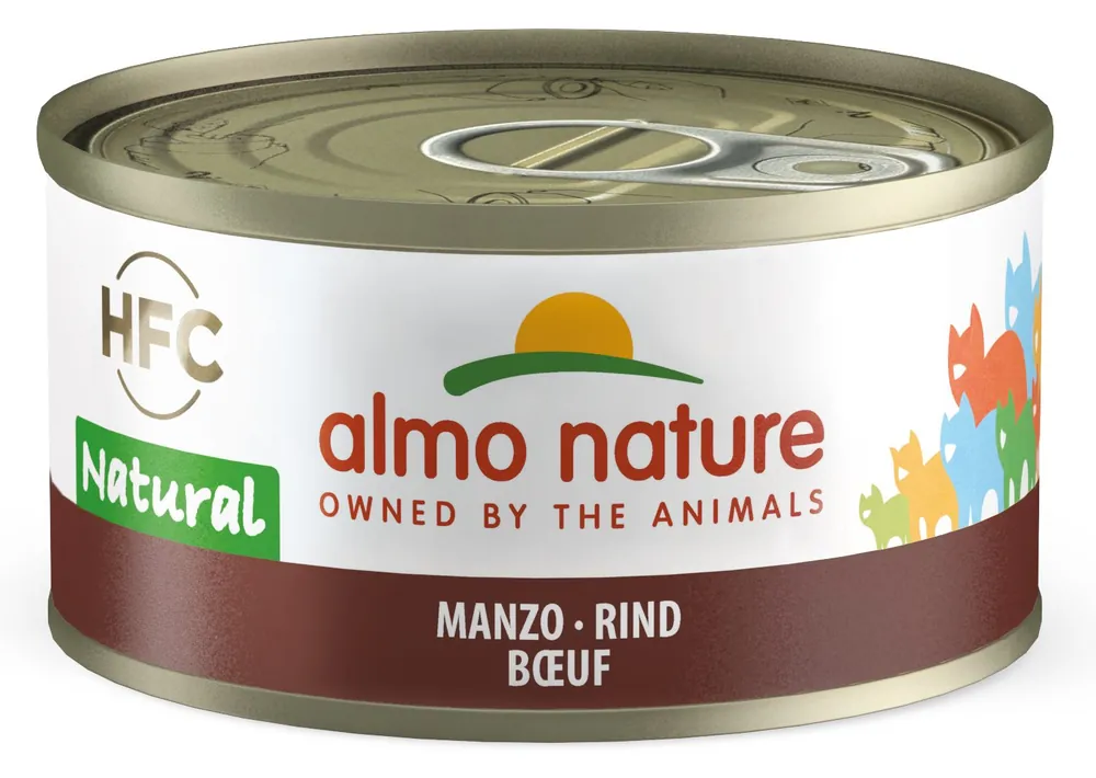 Gereduceerde Prijs Almo Nature kattenvoer HFC Natural rundvlees 70 gr