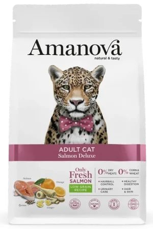 Alleen Vandaag Amanova Kattenvoer Adult Salmon Deluxe 1,5 kg