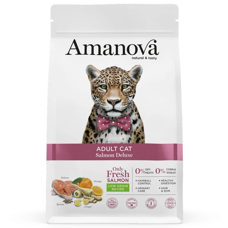 Alleen Vandaag Amanova Kattenvoer Adult Salmon Deluxe 1,5 kg