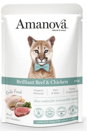 Amanova Kattenvoer Brilliant Beef & Chicken 85 gr Laatste Versie