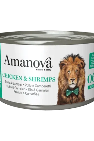 Amanova Kattenvoer Chicken & Shrimps in Jelly 70 gr Koop Vandaag