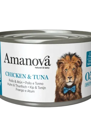 Bestel Nu Amanova Kattenvoer Chicken & Tuna in Broth 70 gr