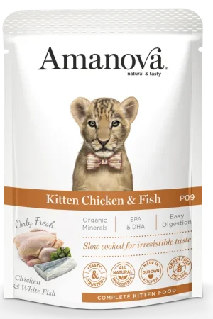 Amanova Kattenvoer Kitten Chicken & Fish 85 gr Merkproduct