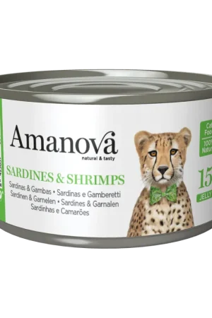 Amanova Kattenvoer Sardine & Shrimps in Jelly 70 gr Merkproduct