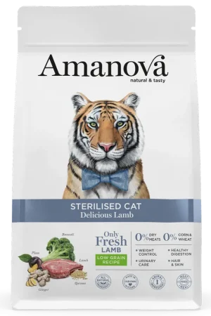 Aanbieding Amanova Kattenvoer Sterilised Delicious Lamb 4 kg