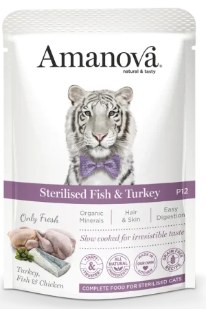 Amanova Kattenvoer Sterilised Fish & Turkey 85 gr Veilige Betaling