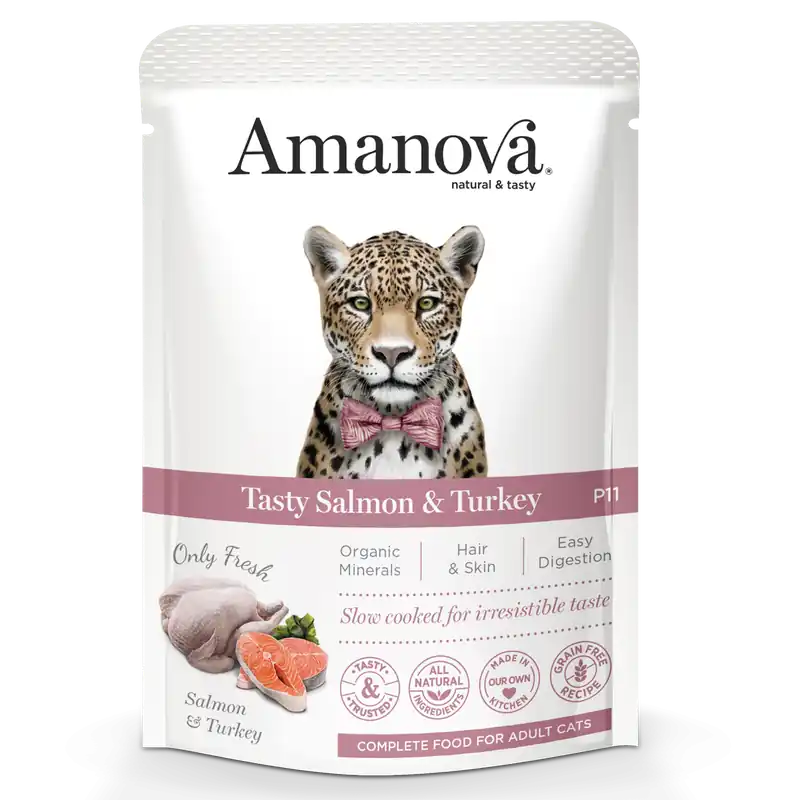 Amanova Kattenvoer Tasty Salmon & Turkey 85 gr Koop Online