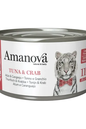Amanova Kattenvoer Tuna & Crab in Jelly 70 gr Koop Vandaag