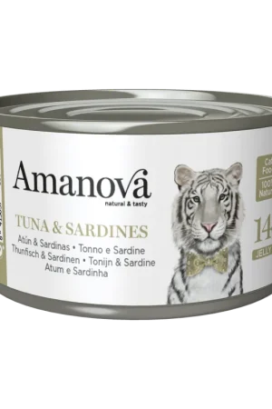 Amanova Kattenvoer Tuna & Sardines in Jelly 70 gr Tijdelijk Beschikbaar