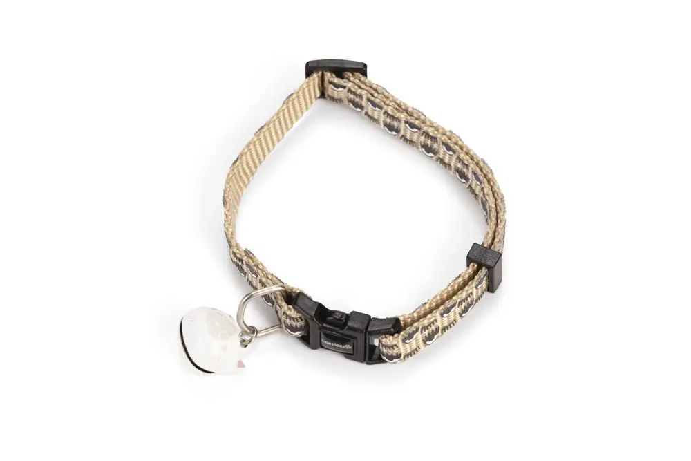 Op = Op Beeztees Kattenhalsband Eyes Beige