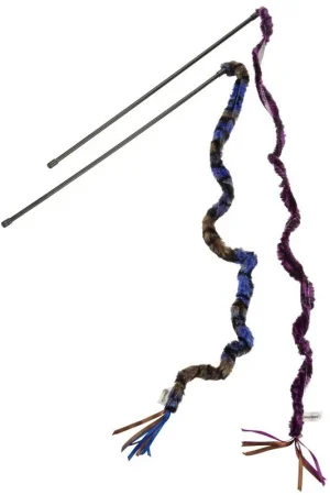 Uitverkoop Beeztees kattenhengel pluchen staart assorti