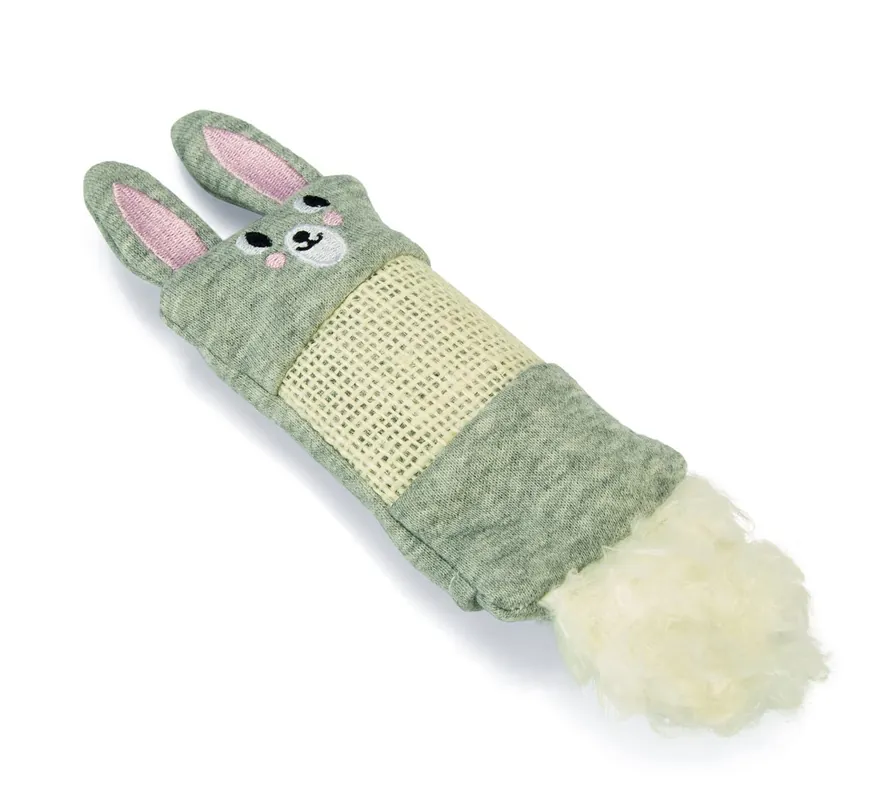 Laatste Kans Beeztees Kitten speeltje Konijn met krinkel grijs