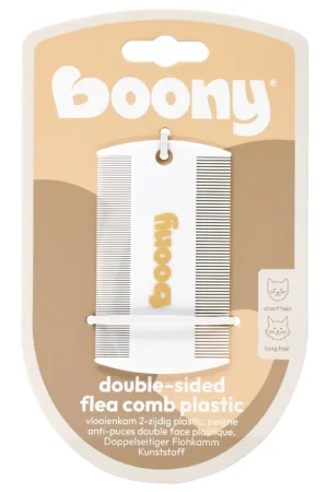 Direct Verzonden Boony Vlooienkam 2-Zijdig Plastic Wit