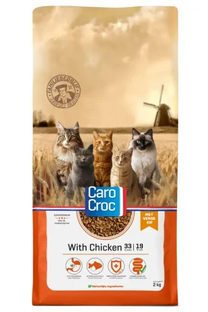 Aanbieding CaroCroc Kattenvoer with Chicken 2 kg