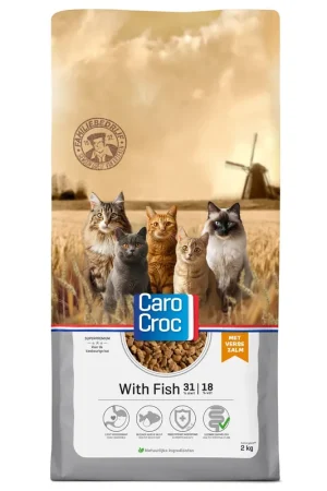 CaroCroc Kattenvoer with Fish 2 kg Express Levering