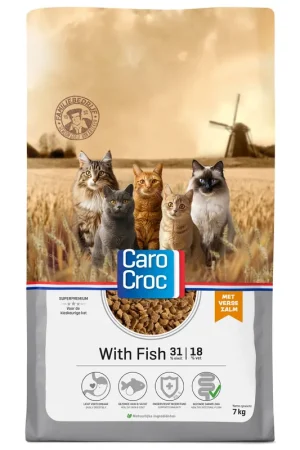 Hoge Kwaliteit CaroCroc Kattenvoer with Fish 7 kg