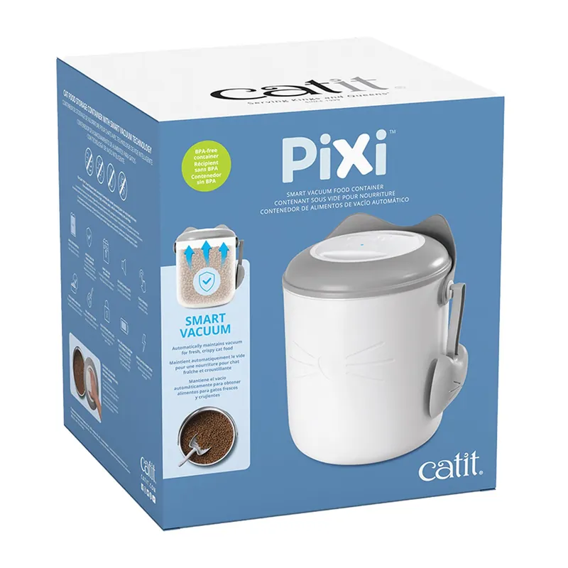 Bestseller Catit PIXI Bewaarbox Voeding Vacuüm Wit/Grijs 9,6 ltr