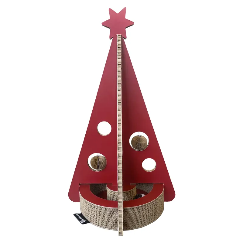 Beperkt Aanbod District 70 Kattenspeelgoed Christmas Tree Red