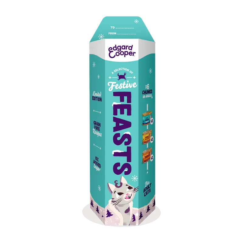 Express Levering Edgard & Cooper Kattenvoer Adult Chunks Festive Feast 6 x 85 gr