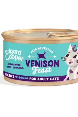 Goedkoop Edgard & Cooper Kattenvoer Adult Chunks Venison Feast 85 gr