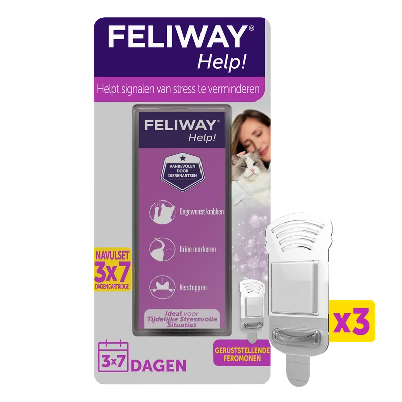 Gecertificeerd Feliway Help! Cartridges 3 st