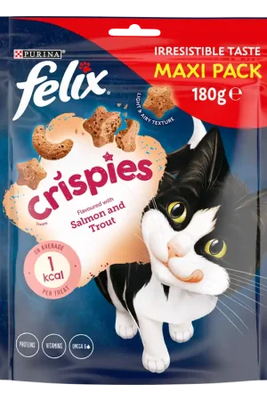 Felix Crispies Zalm & Forel Maxipack 180 gr Dagaanbieding