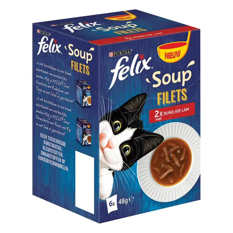 Must-Have Felix kattenvoer Soup Strips Farm Selectie 6 x 48 gr