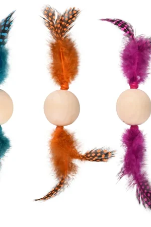 Superprijs Flamingo kattenspeelgoed Kirk Bal Hout Assorti