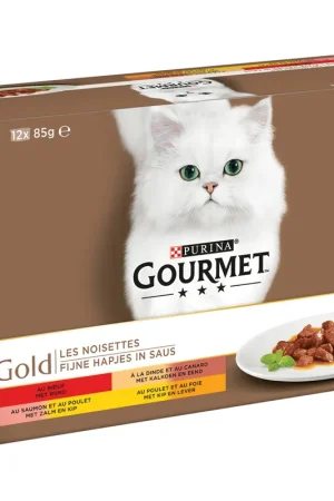 Op = Op Gourmet kattenvoer Gold Fijne Hapjes 12 x 85 gr