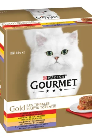 Gourmet kattenvoer Gold Hartig Torentje 8 x 85 gr Veilige Betaling