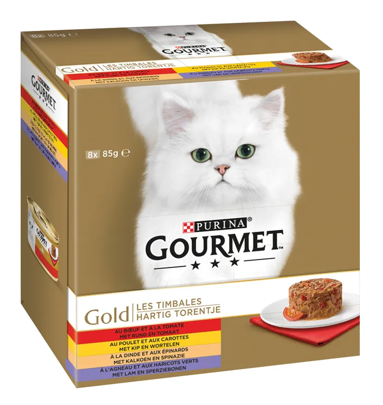Gourmet kattenvoer Gold Hartig Torentje 8 x 85 gr Veilige Betaling