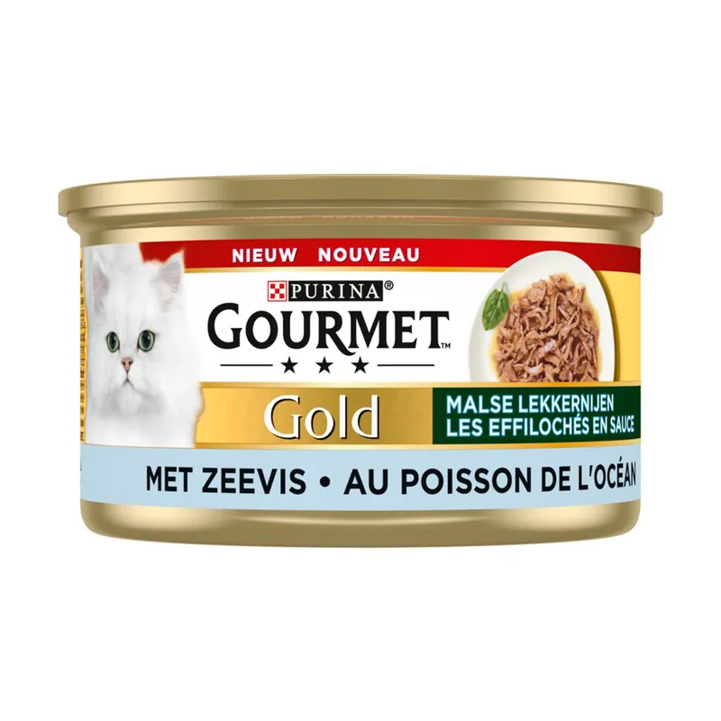 Favoriet Gourmet Kattenvoer Gold Malse Lekkernijen Zeevis 85 gr