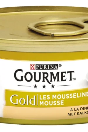 Direct Beschikbaar Gourmet kattenvoer Gold Mousse kalkoen 85 gr