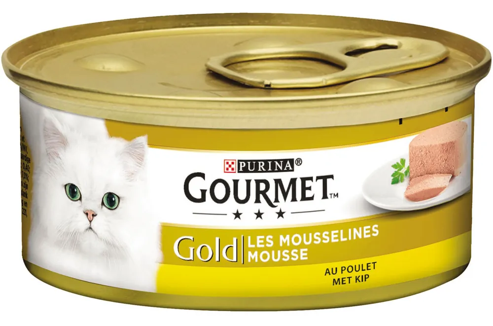 Gourmet kattenvoer Gold Mousse kip 85 gr Weekendaanbieding