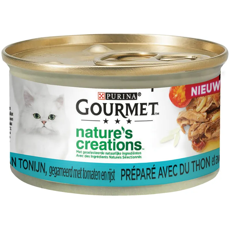 Gourmet kattenvoer Nature‘s Creations Tonijn 85 gr Meest Verkocht