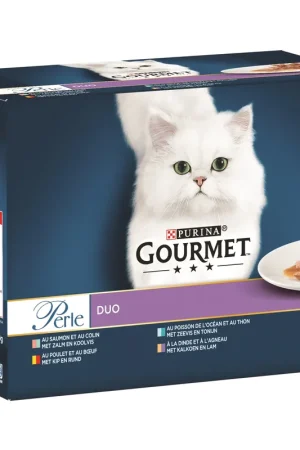 Gourmet kattenvoer Perle Duo Land en Zee 12 x 85 gr Tijdelijk Beschikbaar