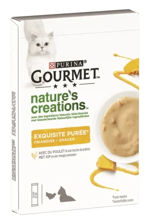 Populair Gourmet Nature‘s Creations Puree Kip/Pompoen 5 x 10 gr