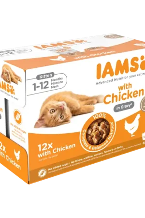 IAMS Delights Kitten in Gravy 12 x 85 gr Alleen Vandaag