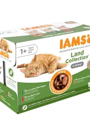 IAMS Delights Land Collection in Gravy 12 x 85 gr Voordeelprijs
