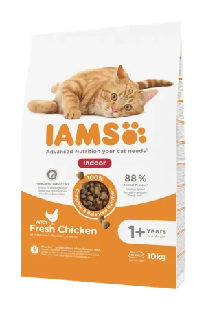 IAMS Kattenvoer Adult Indoor Chicken 10 kg Bestel Nu