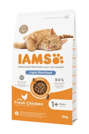 Voordeelprijs IAMS Kattenvoer Adult Sterilised Chicken 3 kg
