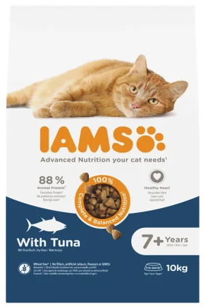 Koop Vandaag IAMS Kattenvoer Senior 7+ Tuna 10 kg