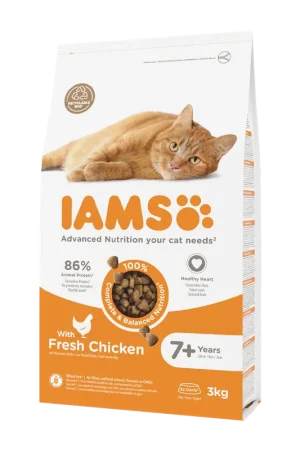 Veilige Betaling IAMS Kattenvoer Senior Chicken 3 kg
