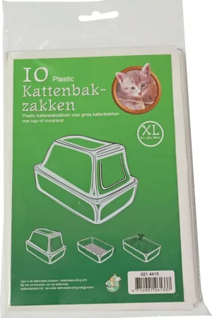 Kattenbakzakken XL 10 st wit Korting